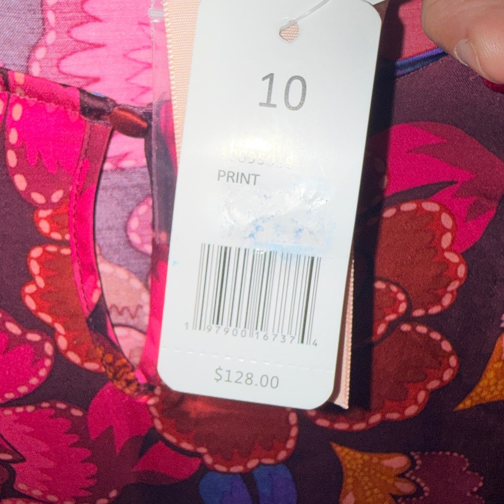 NWT Philosophy Pink and Purple Floral Midi Dress-10 - Picture 13 of 13